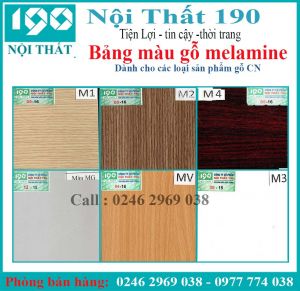 Bảng màu gỗ nội thất 190
