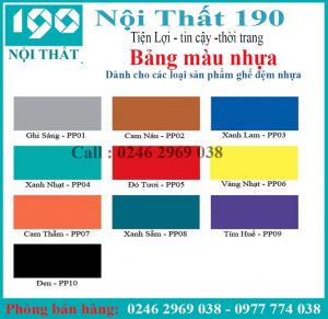 Bảng màu nhựa